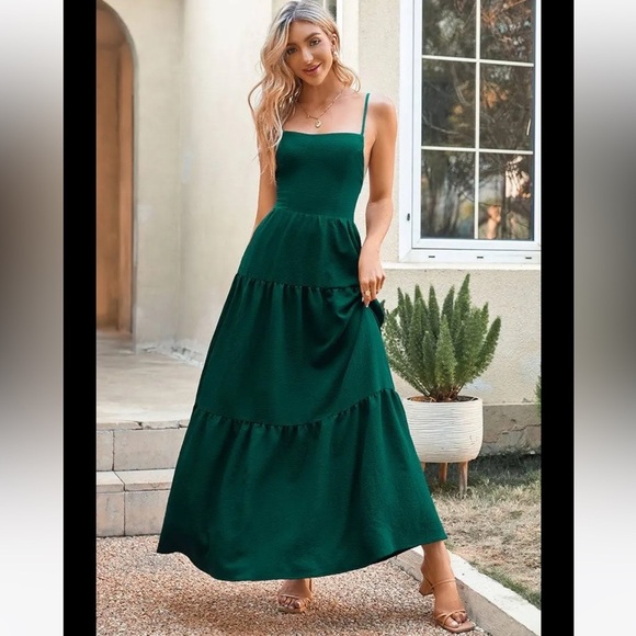 Cupshe Dresses Nwt Cupshe Maxi Dress Forest Green Poshmark